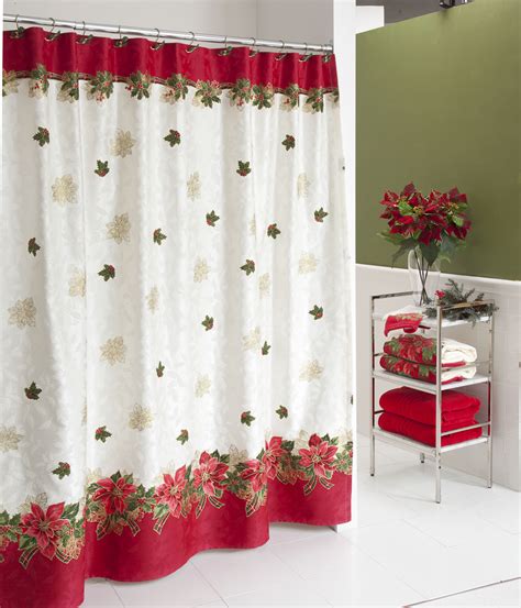 bathroom christmas curtains